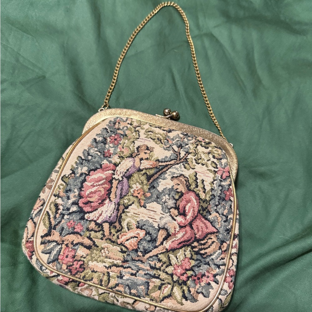 Vintage Julius Resnick tapestry clutch